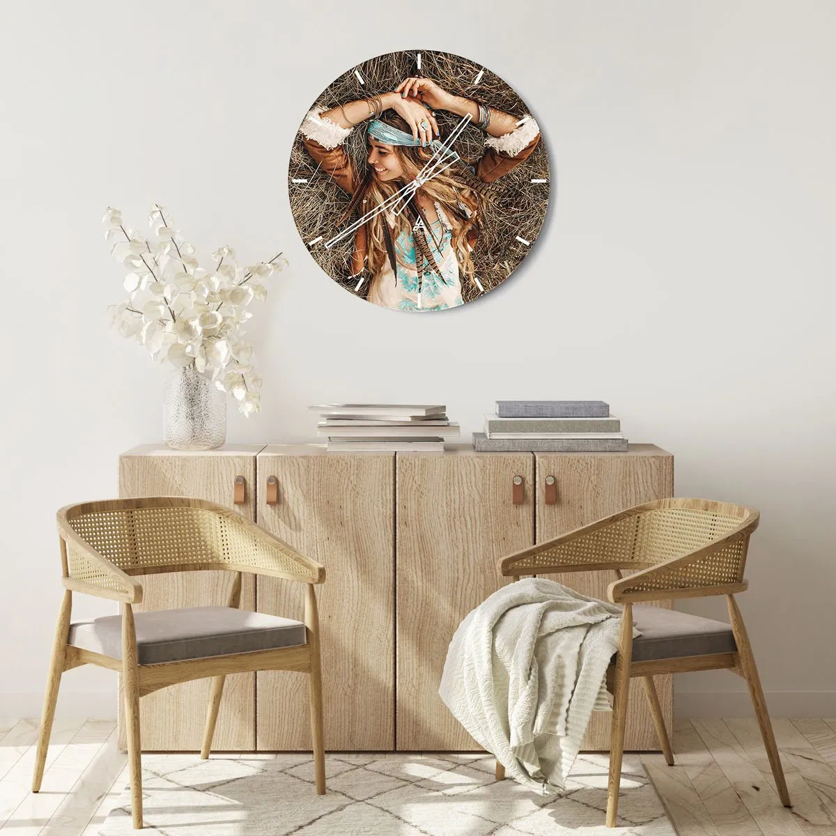 Horloge murale - Pendule murale - En route vers les années d'amour - 30x30 cm