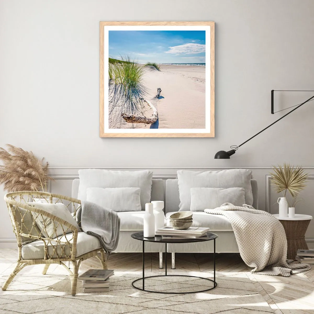 Affiche dans un chêne clair - Poster - La plus belle? La Baltique - 60x60 cm