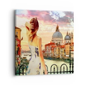Impression sur toile - Image sur toile - Pour une aventure c'est uniquement dans ... - 40x40 cm