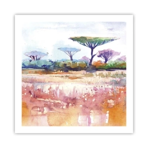 Affiche - Poster - Couleurs de savane - 60x60 cm