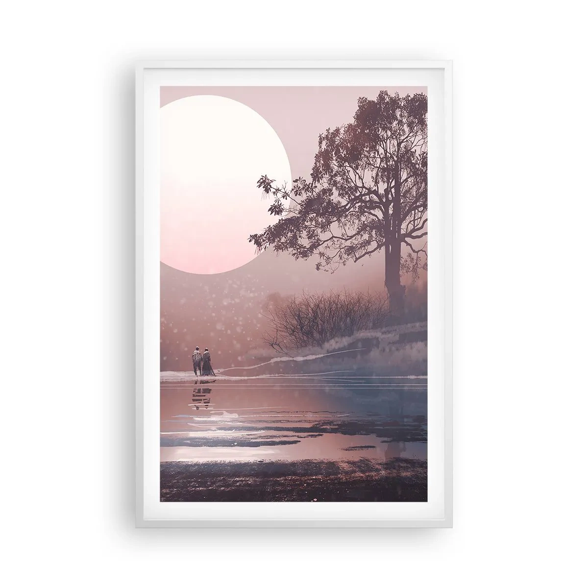 Affiche dans un cadre blanc - Poster - Merveilles de la nuit - 61x91 cm