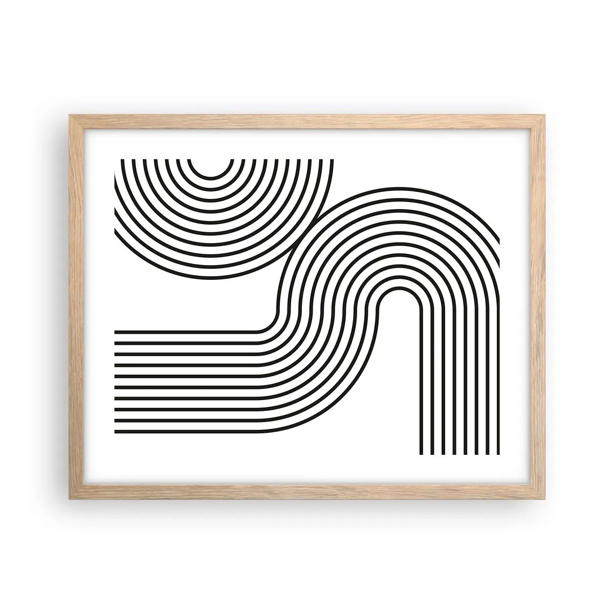 Affiche dans un chêne clair - Poster - En plein virage - 50x40 cm