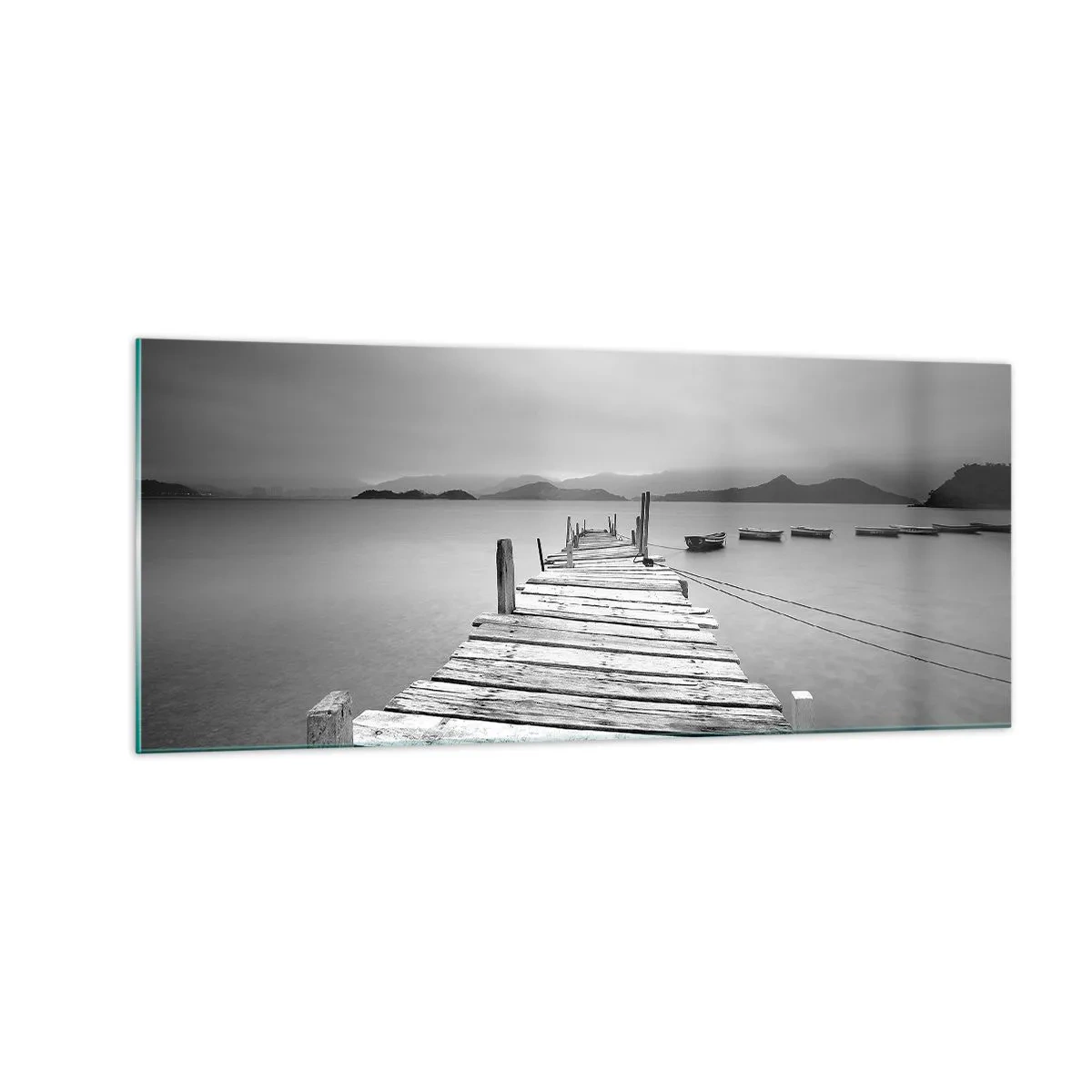 Impression sur verre - Image sur verre - Derrière les montagnes, au-delà des mers - 100x40 cm