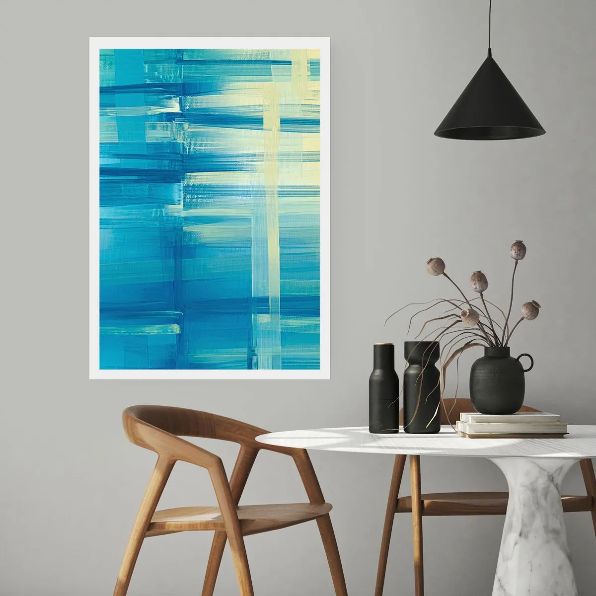 Affiche - Poster - Composition en turquoise - 70x100 cm