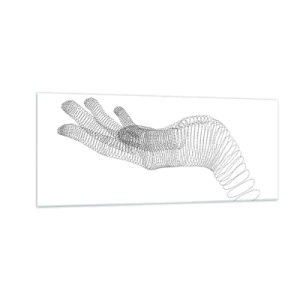 Impression sur verre - Image sur verre - La main ressort - 100x40 cm