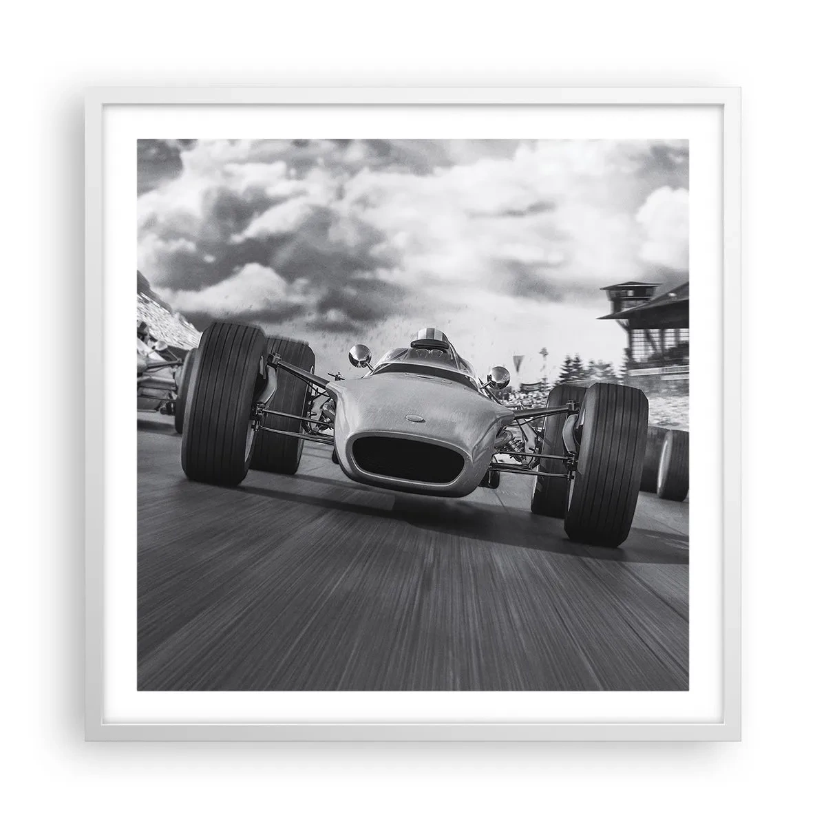 Affiche dans un cadre blanc - Poster - Puissance! - 60x60 cm