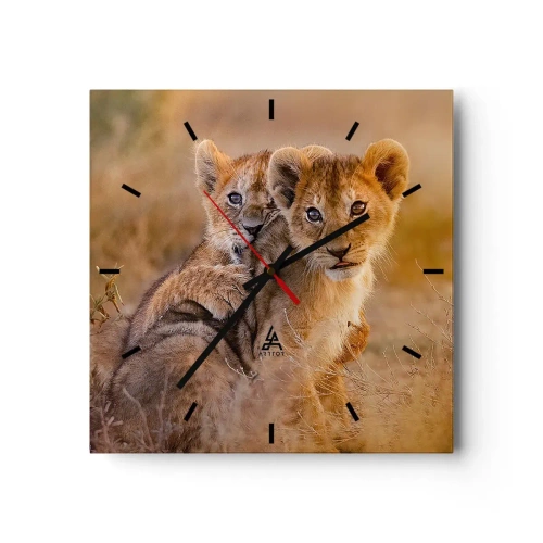 Horloge murale - Pendule murale - Ne pas déranger! On s'amuse - 40x40 cm