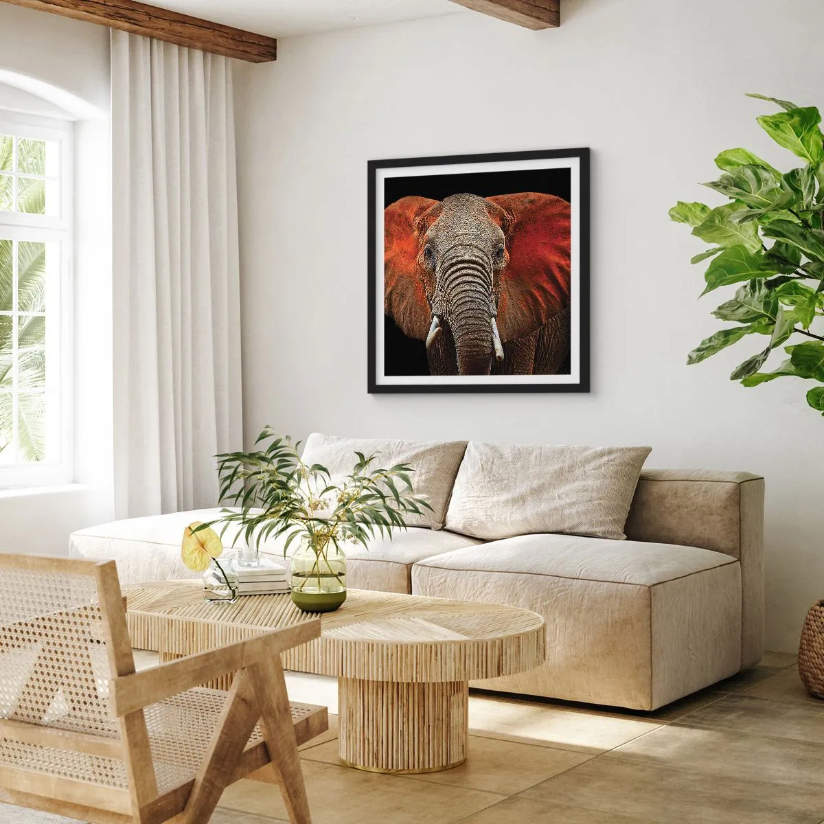 Affiche dans un cadre noir - Poster - Je suis sauvage, et toi? - 60x60 cm