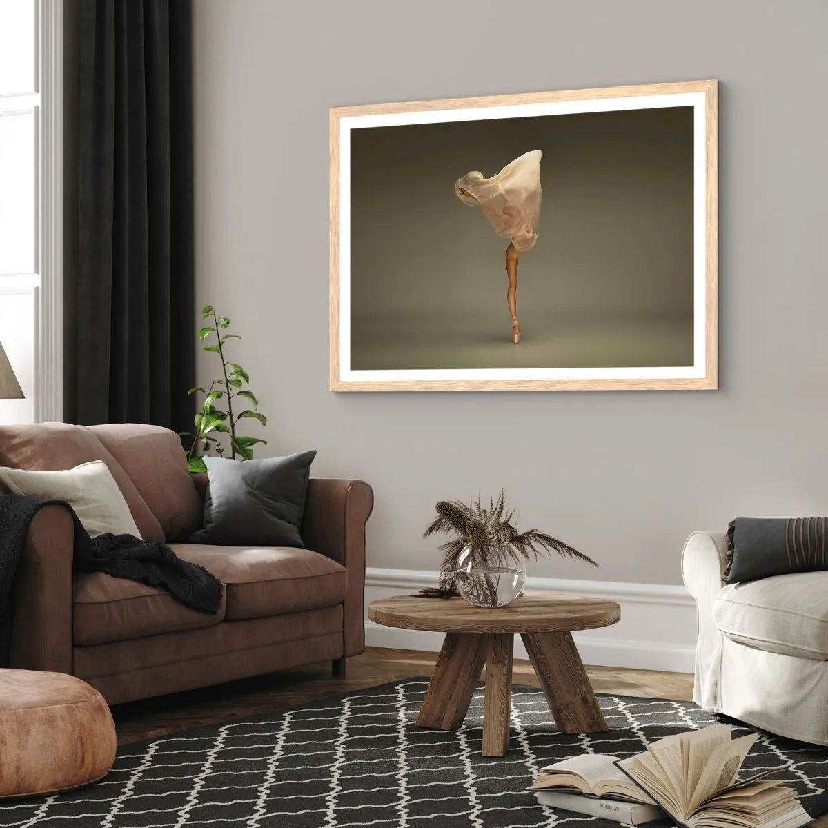 Affiche dans un chêne clair - Poster - Il va bientôt s'envoler - 40x30 cm