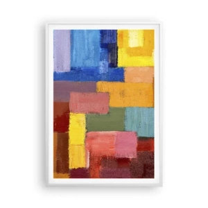 Affiche dans un cadre blanc - Poster - Chacun est différent, tout est coloré - 70x100 cm