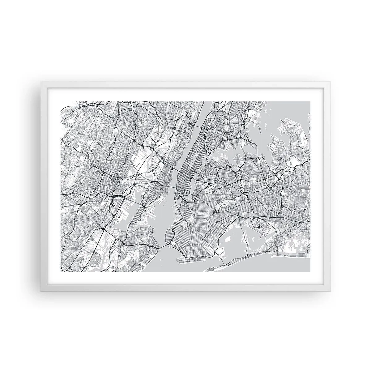 Affiche dans un cadre blanc - Poster - Anatomie de la métropole - 70x50 cm