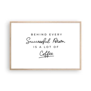 Affiche dans un chêne clair - Poster - Secret du succès - 91x61 cm