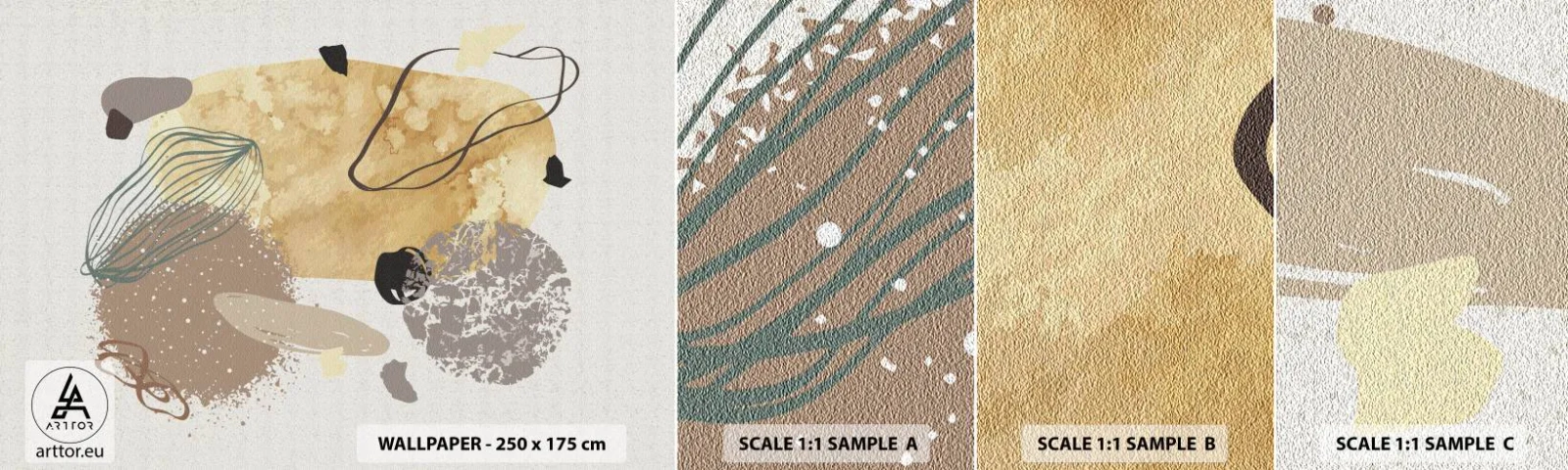 Échantillon de Papier Peint Autocollant Deluxe Sticker - Plumcologie appliquée - Abstraction, Morceau, Minimalisme - 100x30 cm