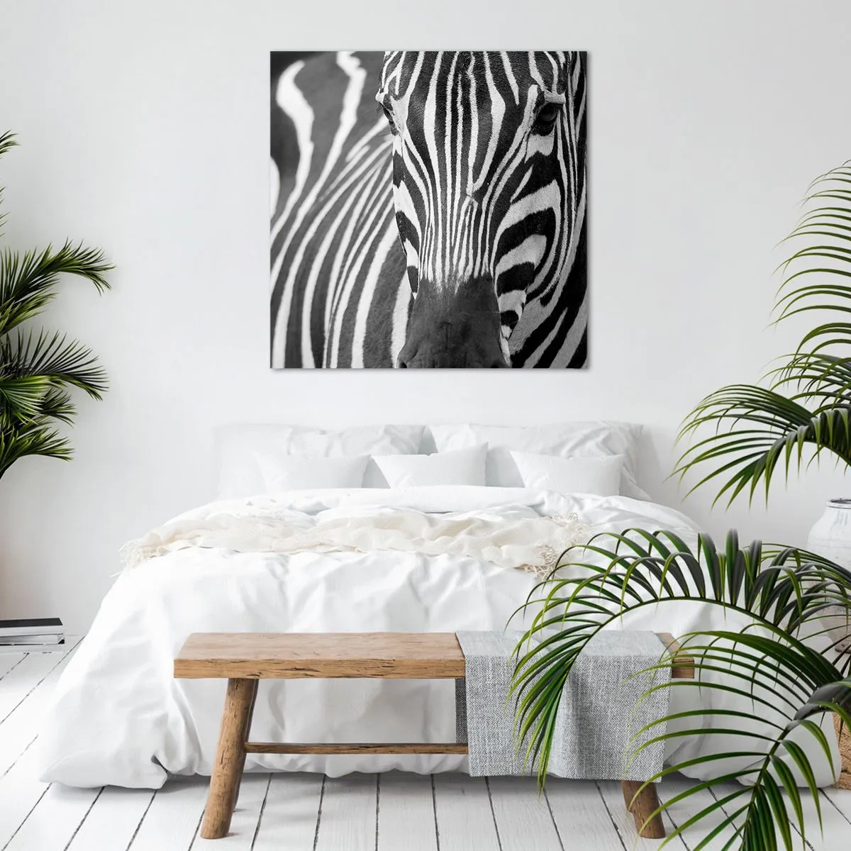 Impression sur toile - Image sur toile - Le monde est noir et blanc - 40x40 cm