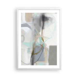 Affiche dans un cadre blanc - Poster - Abstraction brumeuse - 50x70 cm