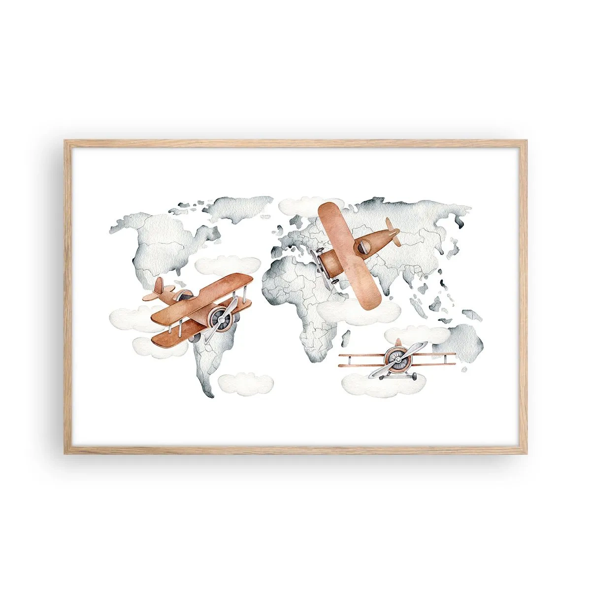 Affiche dans un chêne clair - Poster - Dans un esprit pionnier - 91x61 cm