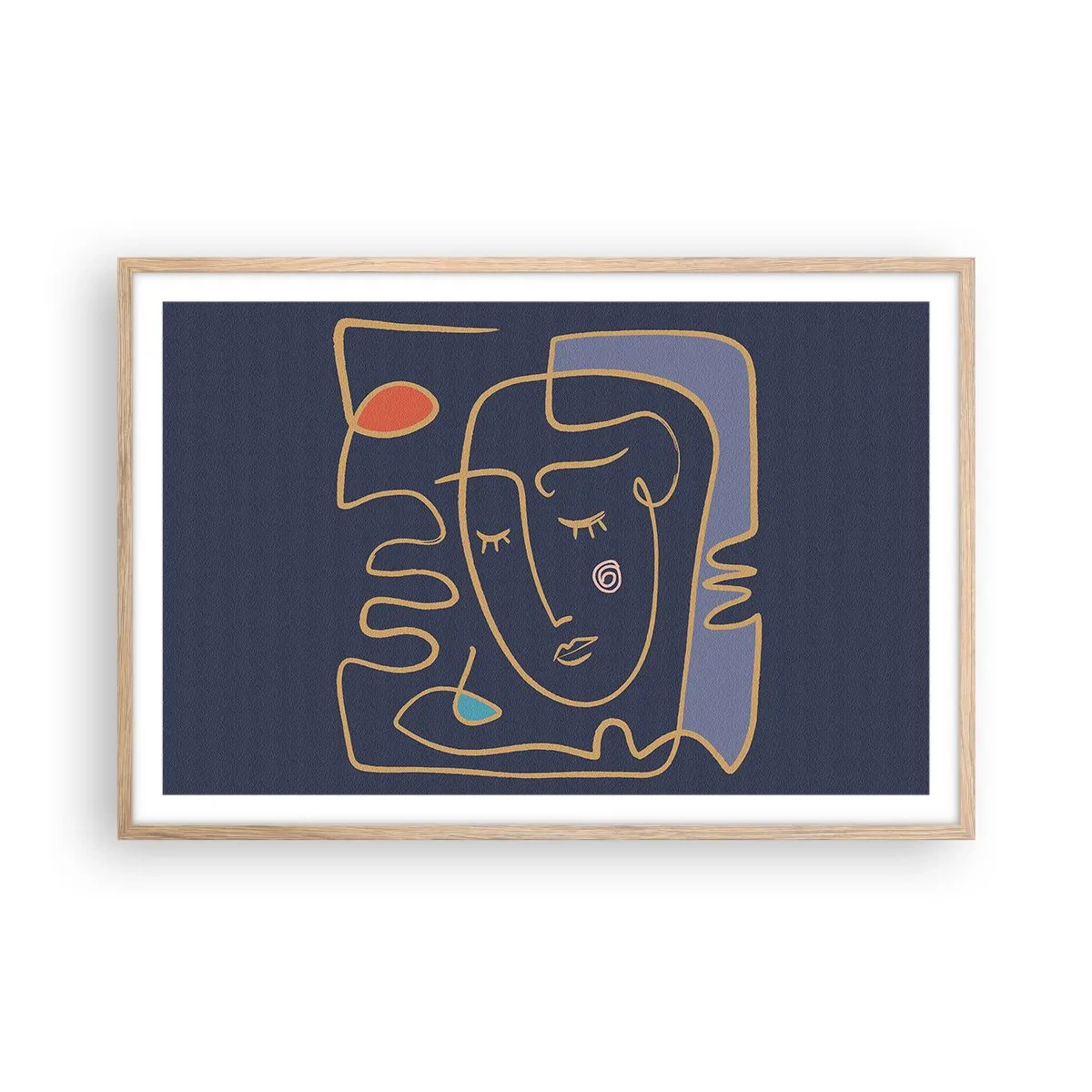 Affiche dans un chêne clair - Poster - En réflexion - 91x61 cm