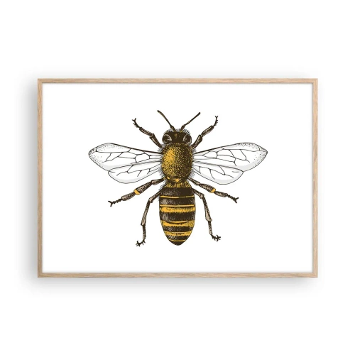 Affiche dans un chêne clair - Poster - Belle et bonne - 100x70 cm