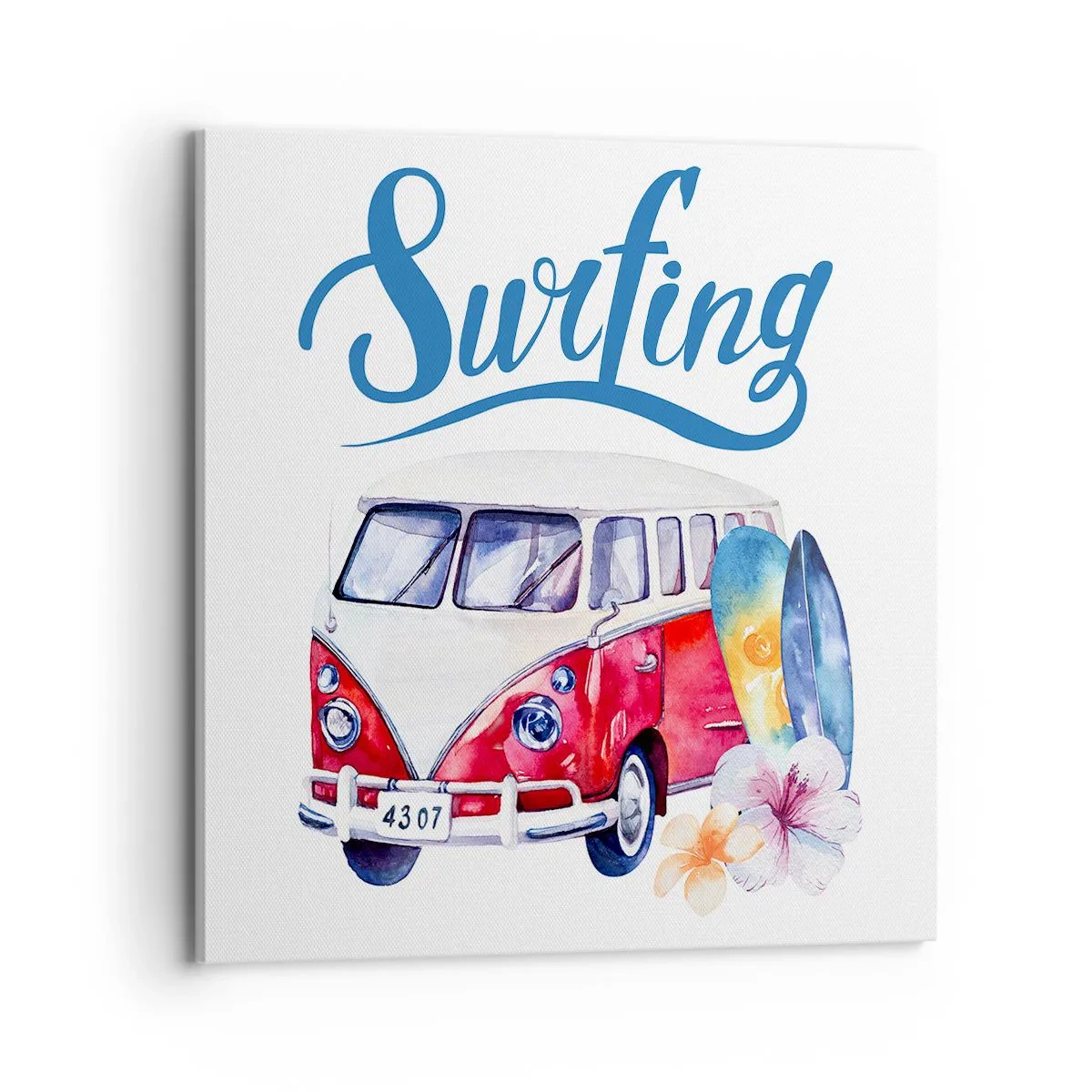 Impression sur toile - Image sur toile - Concombre - un classique pour un surfeur - 70x70 cm