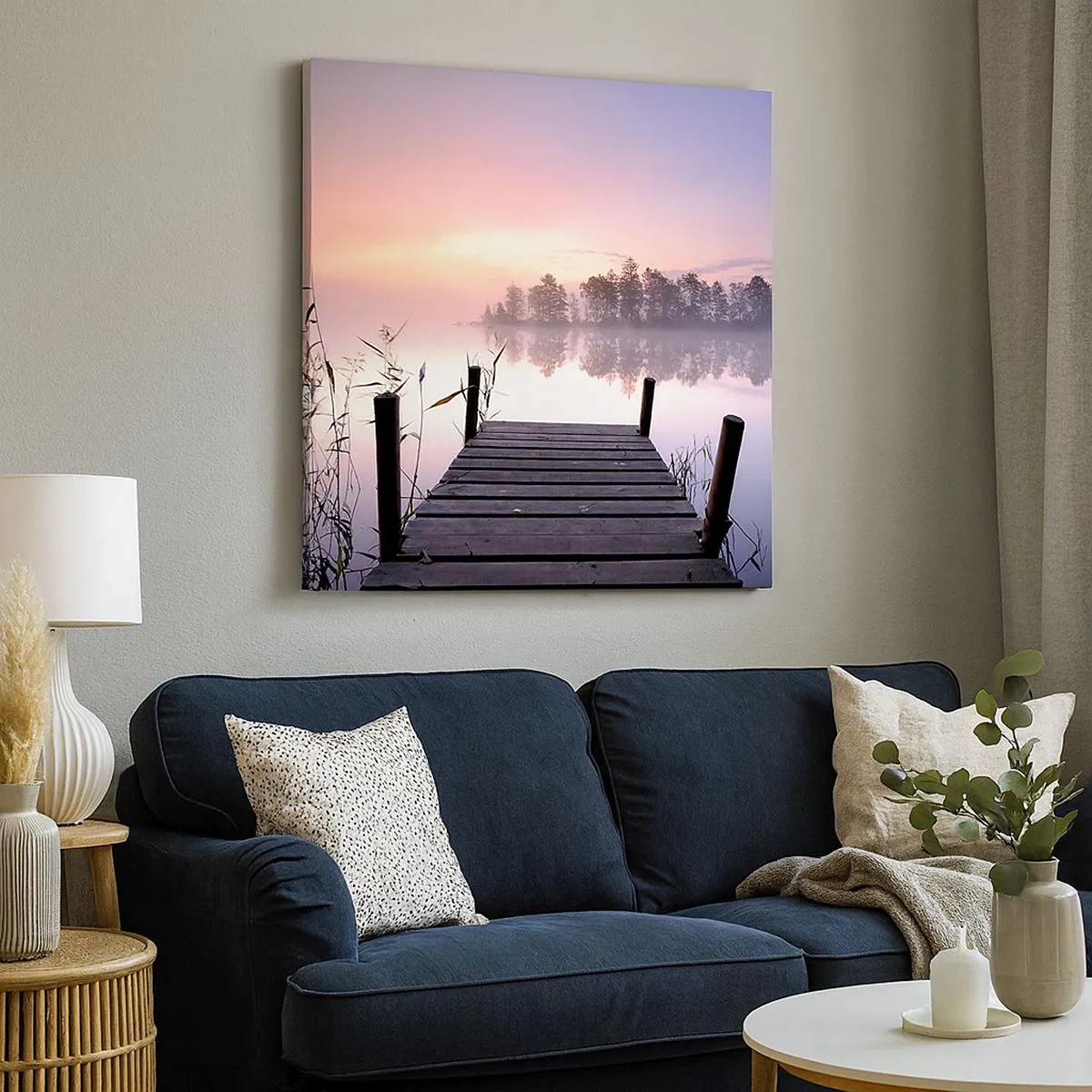 Impression sur toile - Image sur toile - De la brume lilas… - 30x30 cm