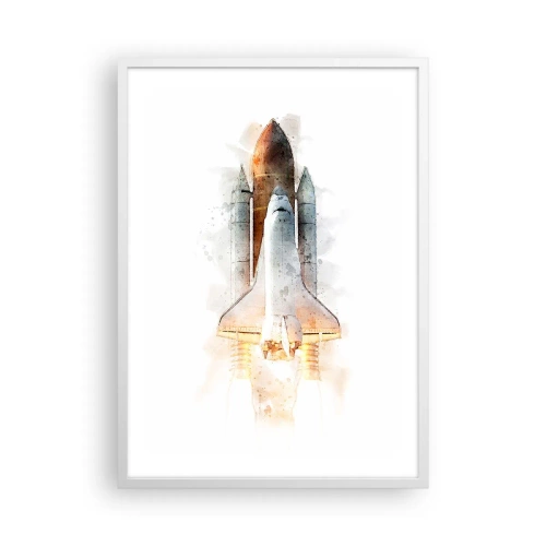 Affiche dans un cadre blanc - Poster - Des explorateurs pour commencer - 50x70 cm
