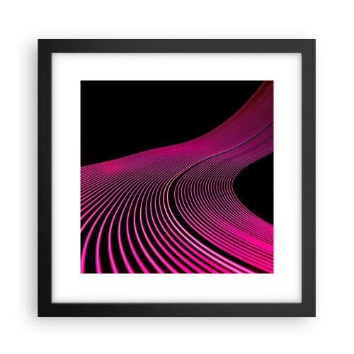 Affiche dans un cadre noir - Poster - Avenue de lumière - 30x30 cm