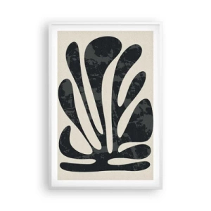 Affiche dans un cadre blanc - Poster - Abstraction à plusieurs doigts - 61x91 cm