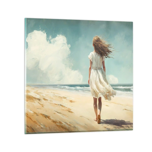 Impression sur verre - Image sur verre - Pour rencontrer le soleil et le vent - 50x50 cm