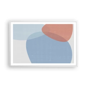 Affiche dans un cadre blanc - Poster - Relations pastel - 91x61 cm