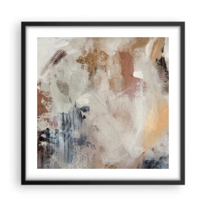 Affiche dans un cadre noir - Poster - Abstraction brumeuse - 50x50 cm