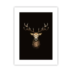 Affiche - Poster - Cerf cubique - 30x40 cm