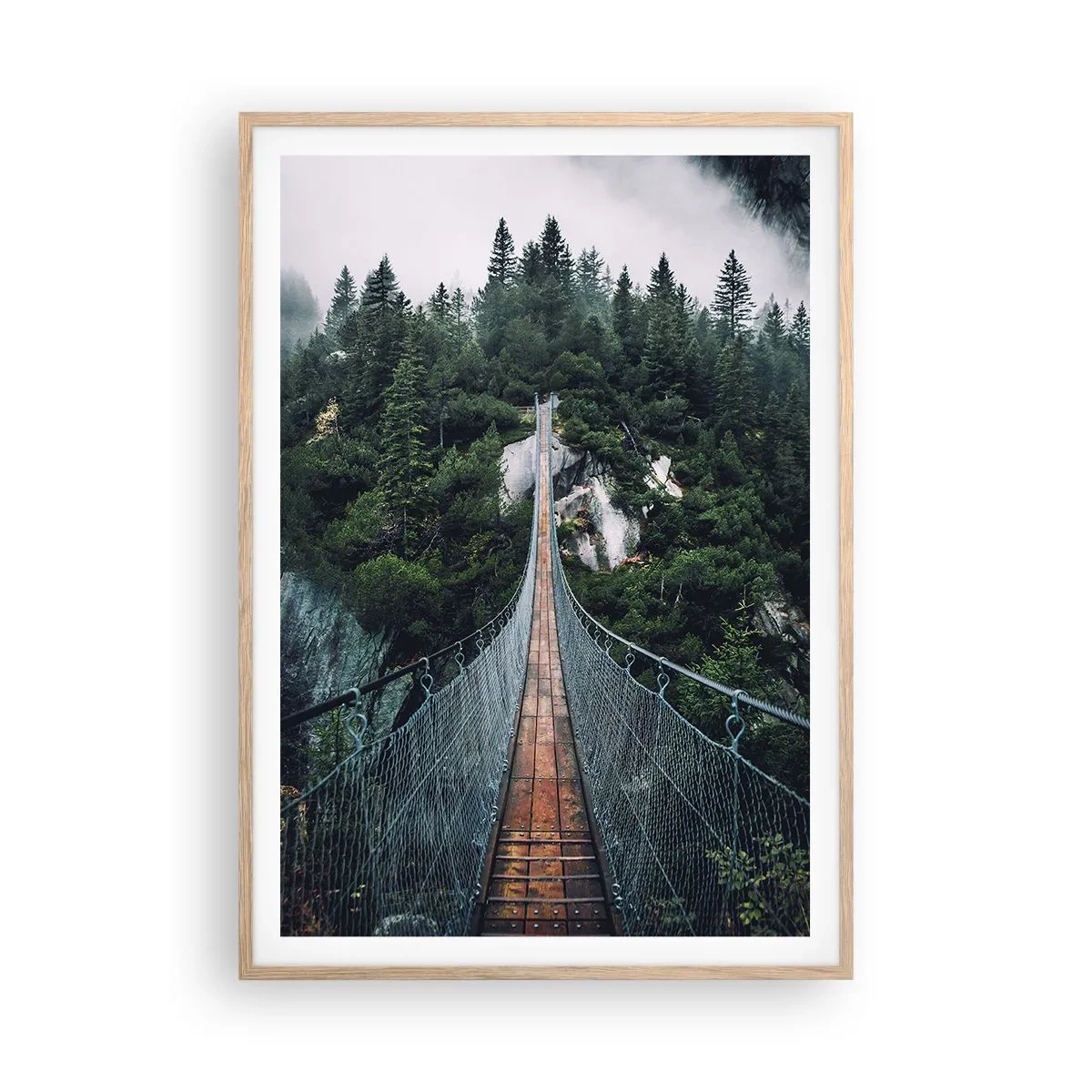 Affiche dans un chêne clair - Poster - Uniquement pour les aigles - 70x100 cm