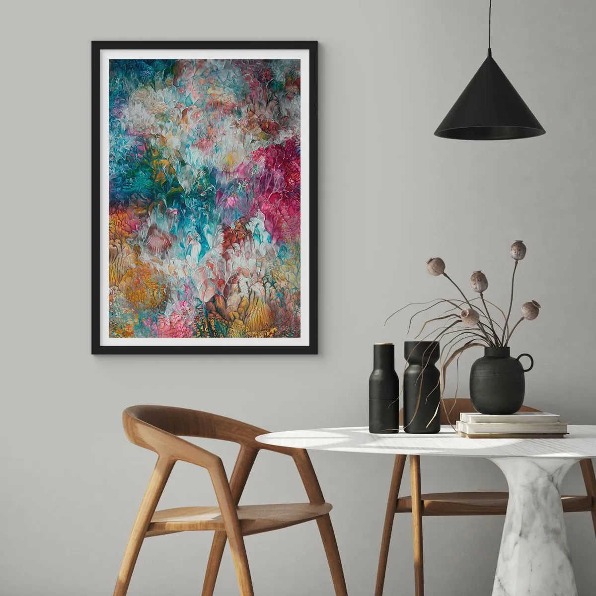 Affiche dans un cadre noir - Poster - En pleine floraison - 70x100 cm