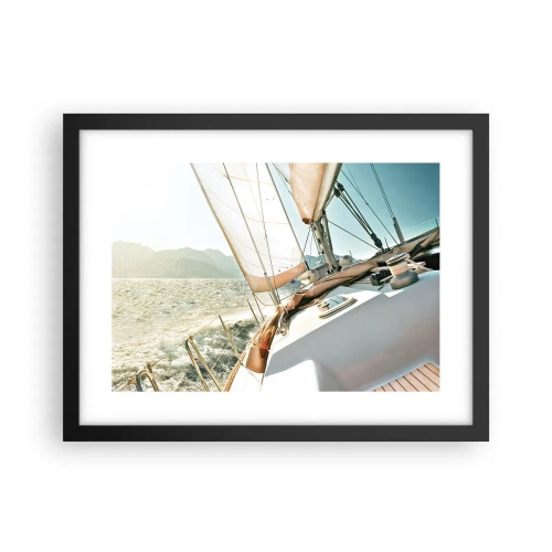 Affiche dans un cadre noir - Poster - Toutes voiles dehors - 40x30 cm