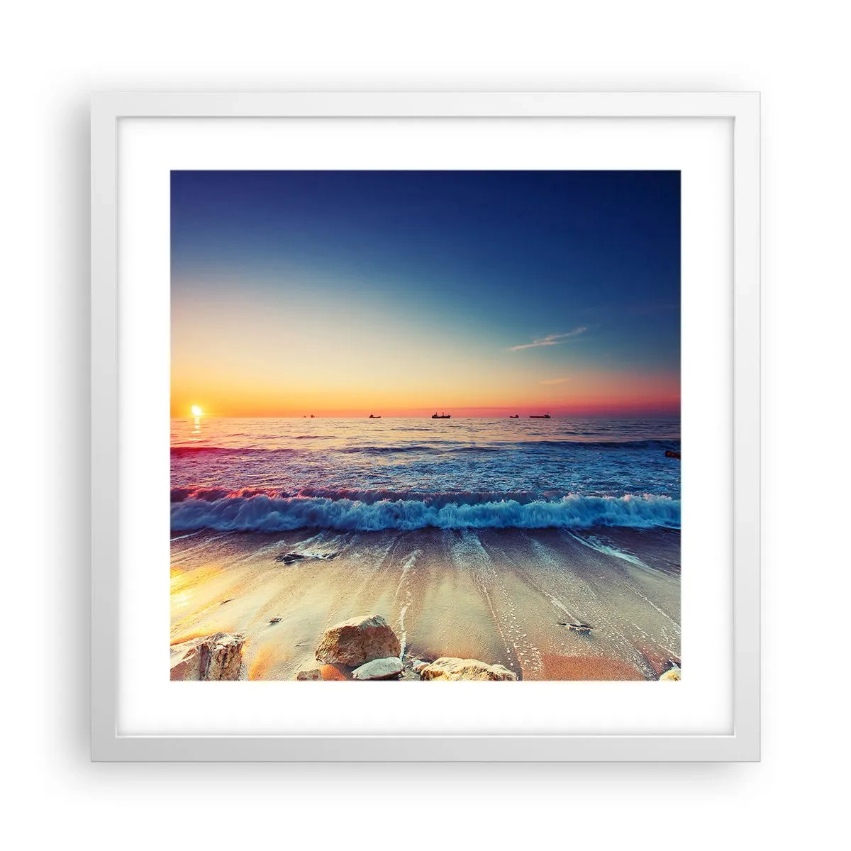 Affiche dans un cadre blanc - Poster - Mais quel horizon ? - 40x40 cm