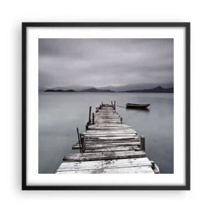 Affiche dans un cadre noir - Poster - Tu peux partir demain - 50x50 cm