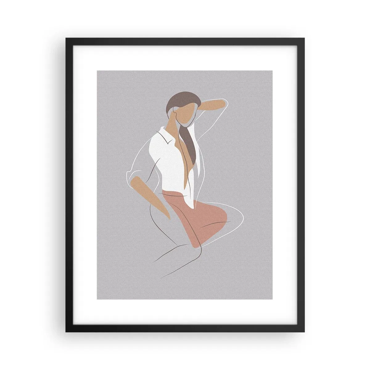 Affiche dans un cadre noir - Poster - Contour gracieux - 40x50 cm