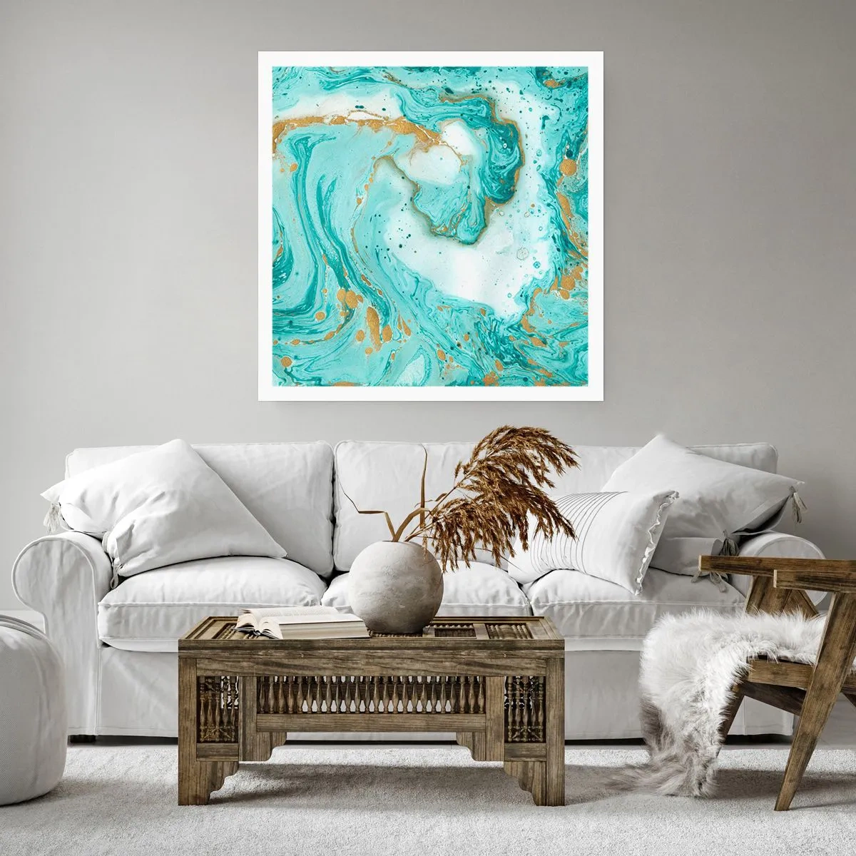 Affiche - Poster - Sous la grande vague de l'ère Edo - 60x60 cm