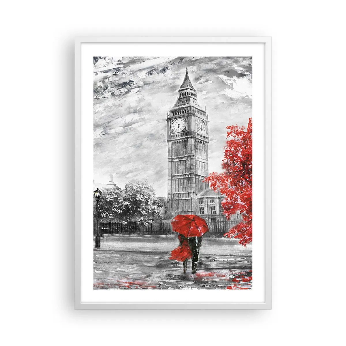 Affiche dans un cadre blanc - Poster - Une journée passionnante - 50x70 cm