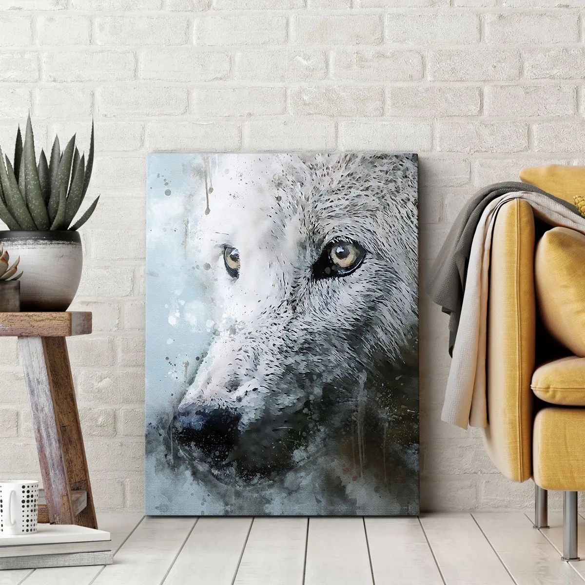Impression sur toile - Image sur toile - Rencontrez l'âme du loup - 45x80 cm