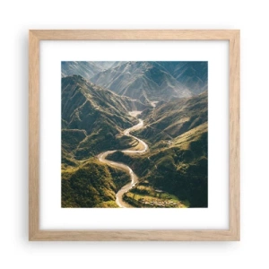 Affiche dans un chêne clair - Poster - Directement du coeur des montagnes - 30x30 cm