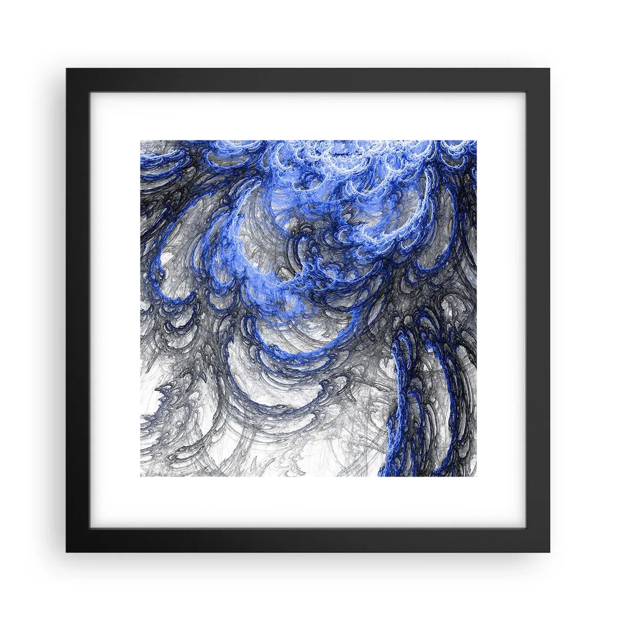 Affiche dans un cadre noir - Poster - La naissance d'une vague - 30x30 cm
