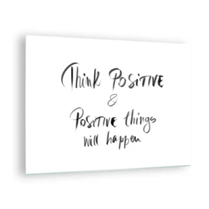 Impression sur verre - Image sur verre - Une inscription motivante dans un style minimaliste - 70x50cm - Comment vivre? - Décoration murale moderne pour le salon et la chambre ARTTOR