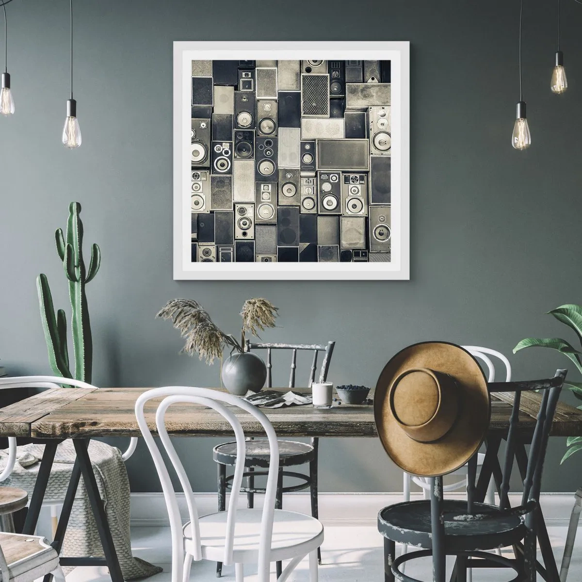 Affiche dans un cadre blanc - Poster - Tout va bien - 40x40 cm