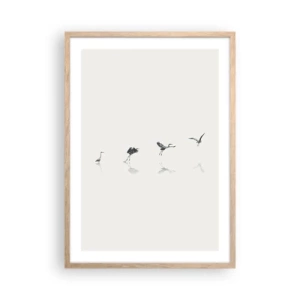 Affiche dans un chêne clair - Poster - Quatre étapes simples - 50x70 cm