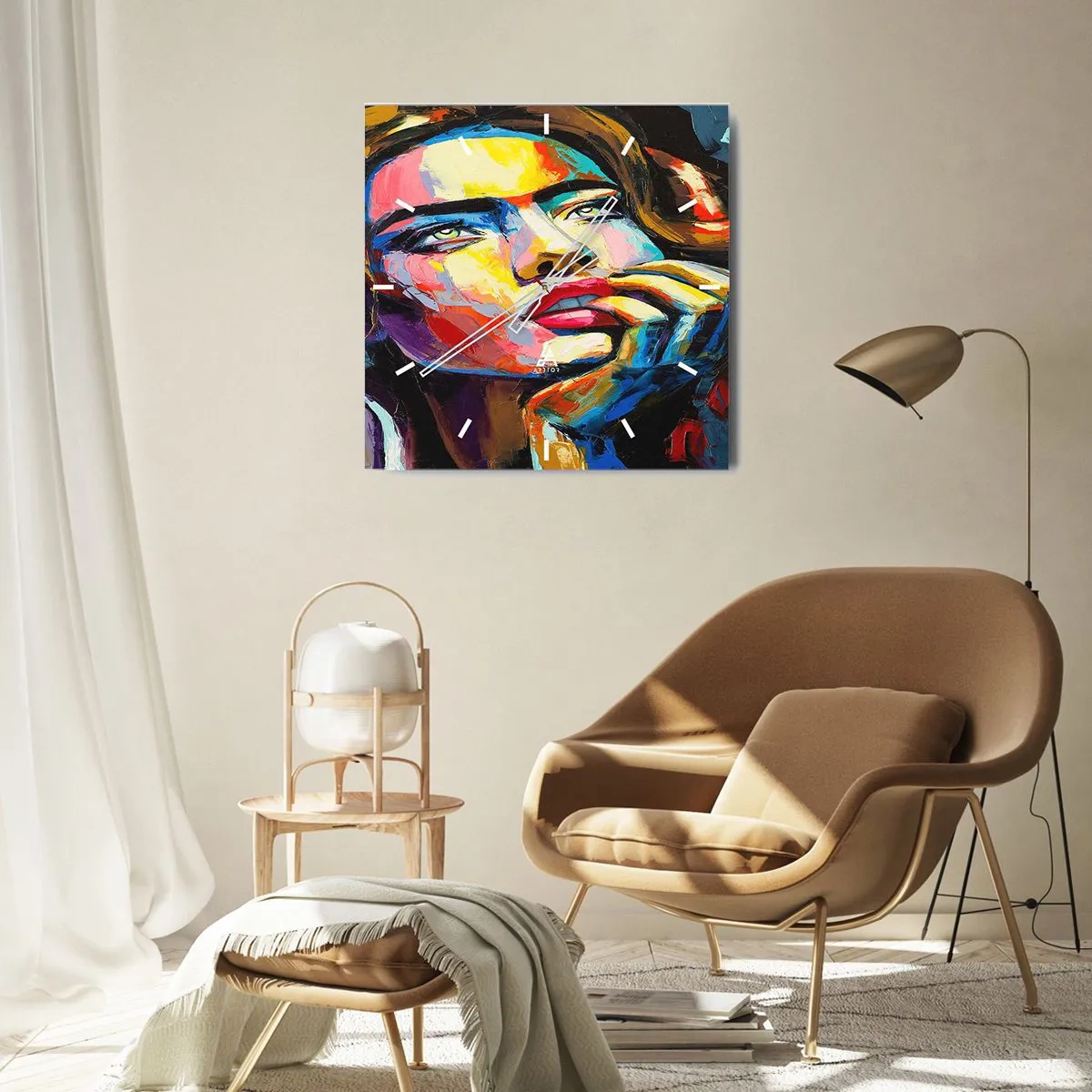 Horloge murale - Pendule murale - Les rêves volent dans le ciel comme des oiseaux - 40x40 cm