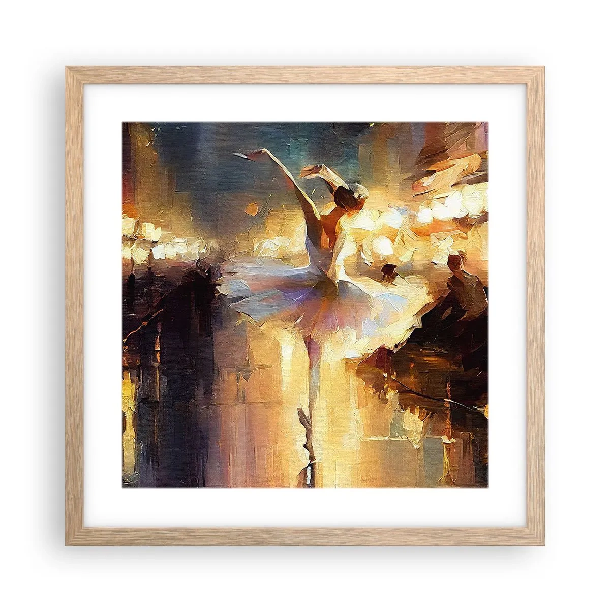 Affiche dans un chêne clair - Poster - Miracle dans la rue - 40x40 cm