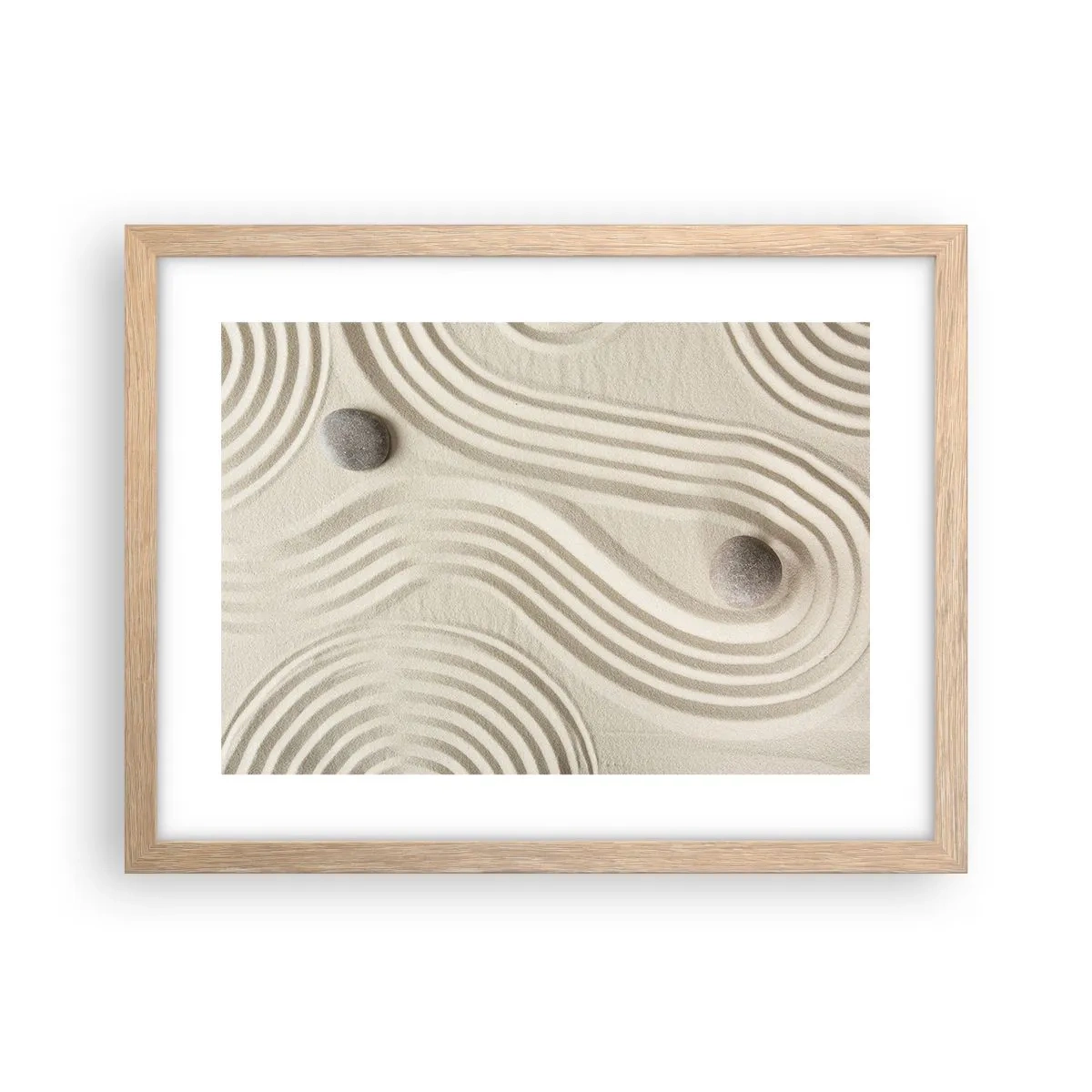 Affiche dans un chêne clair - Poster - Touche de chaleur - 40x30 cm