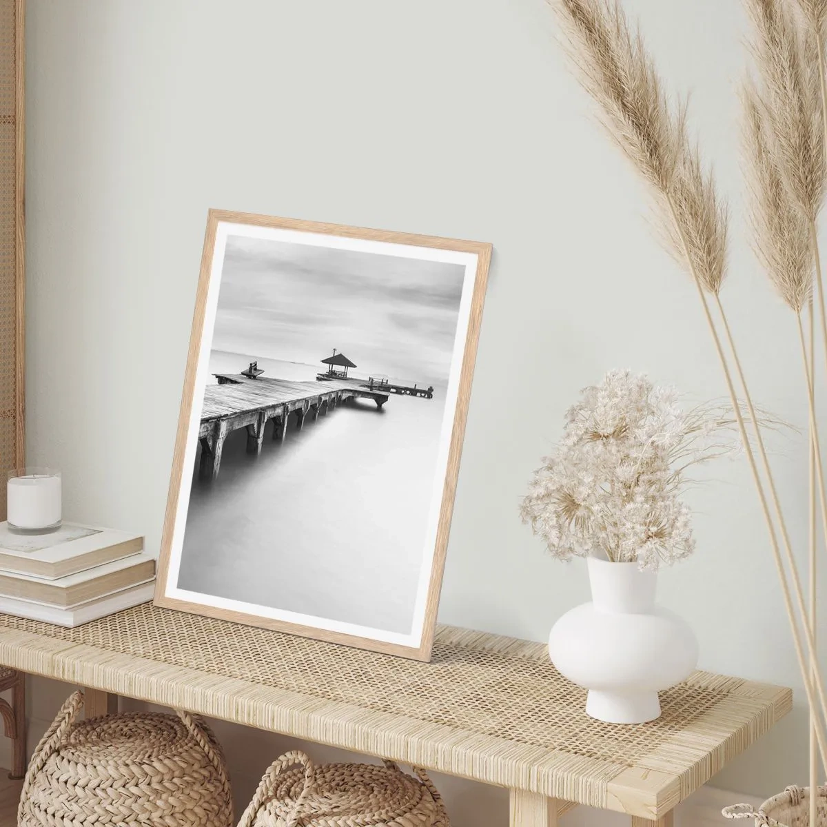 Affiche dans un chêne clair - Poster - À l'horizon - 30x40 cm