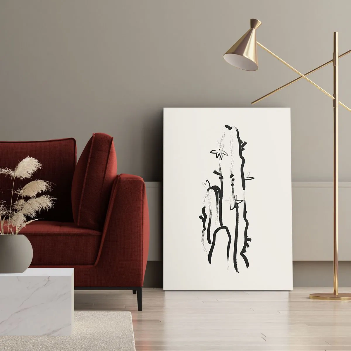 Impression sur toile - Image sur toile - Herbe à fleurs - 45x80 cm